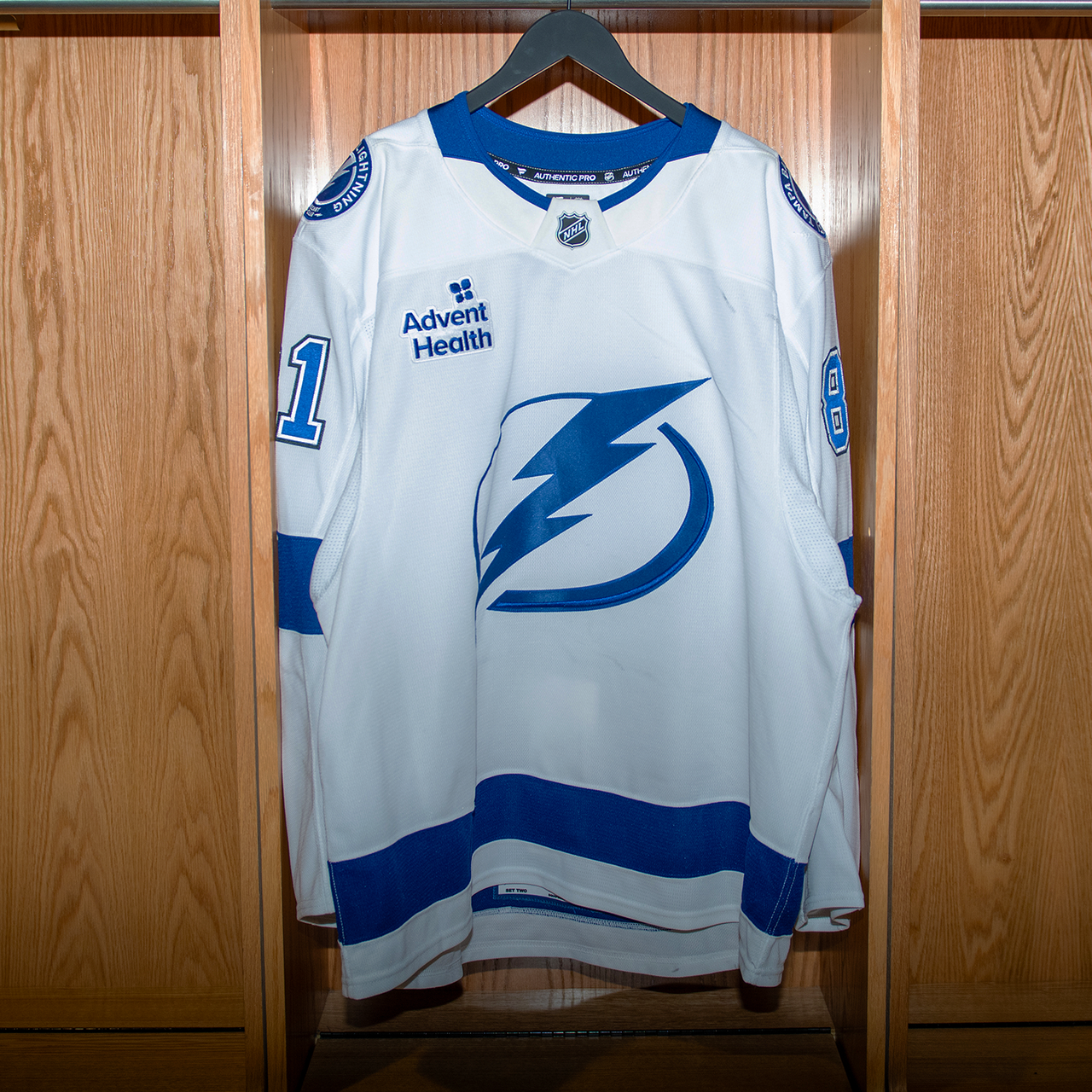 Erik Cernak Tampa Bay Lightning Game Worn Jersey 2024-2025 WHITE AWAY JERSEY SET #2