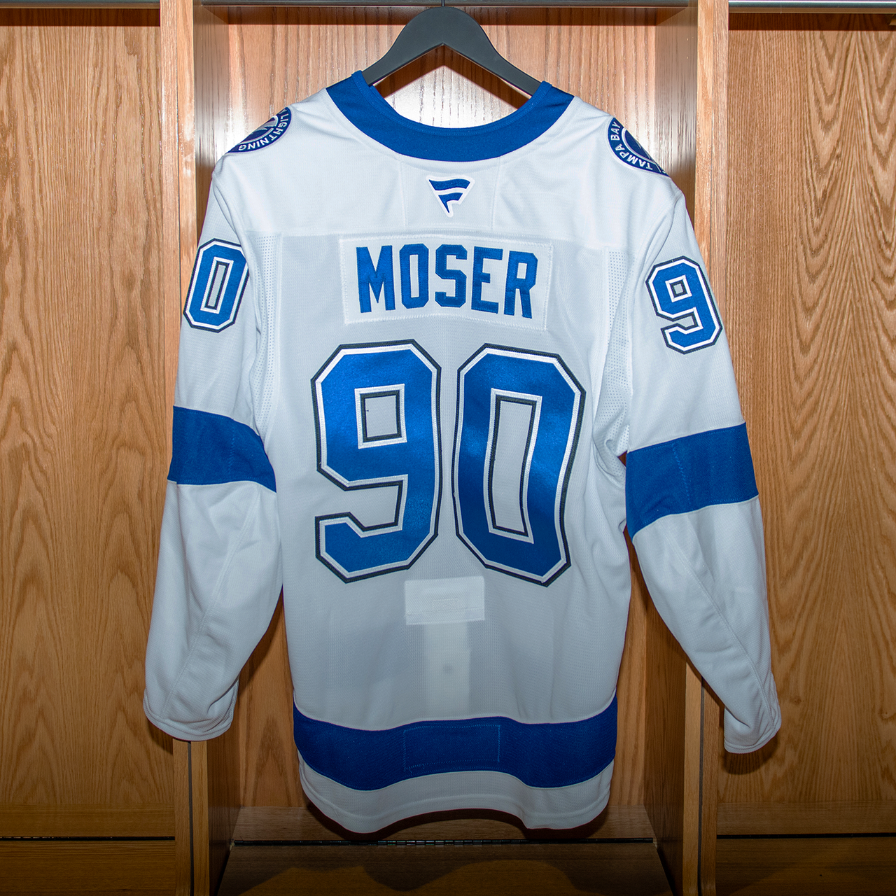 JJ Moser Tampa Bay Lightning Game Issued Jersey 2024-2025 WHITE AWAY JERSEY SET #2