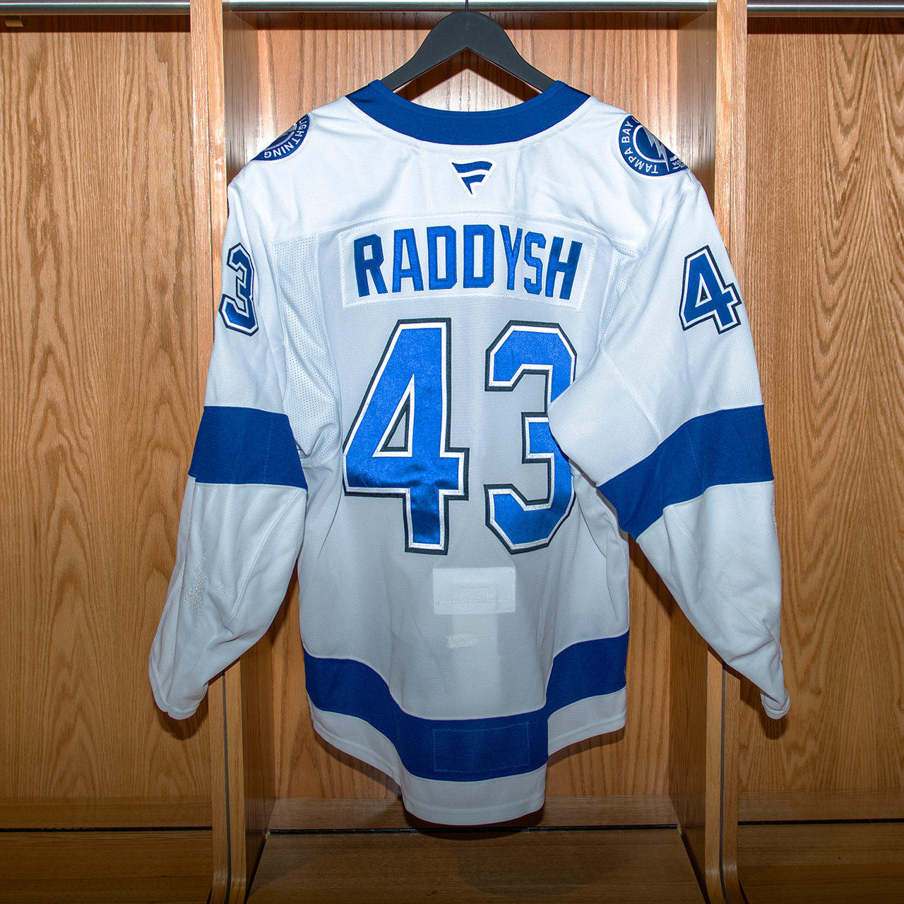 Darren Raddysh Tampa Bay Lightning Game Worn Jersey 2024-2025 WHITE AWAY JERSEY SET #2