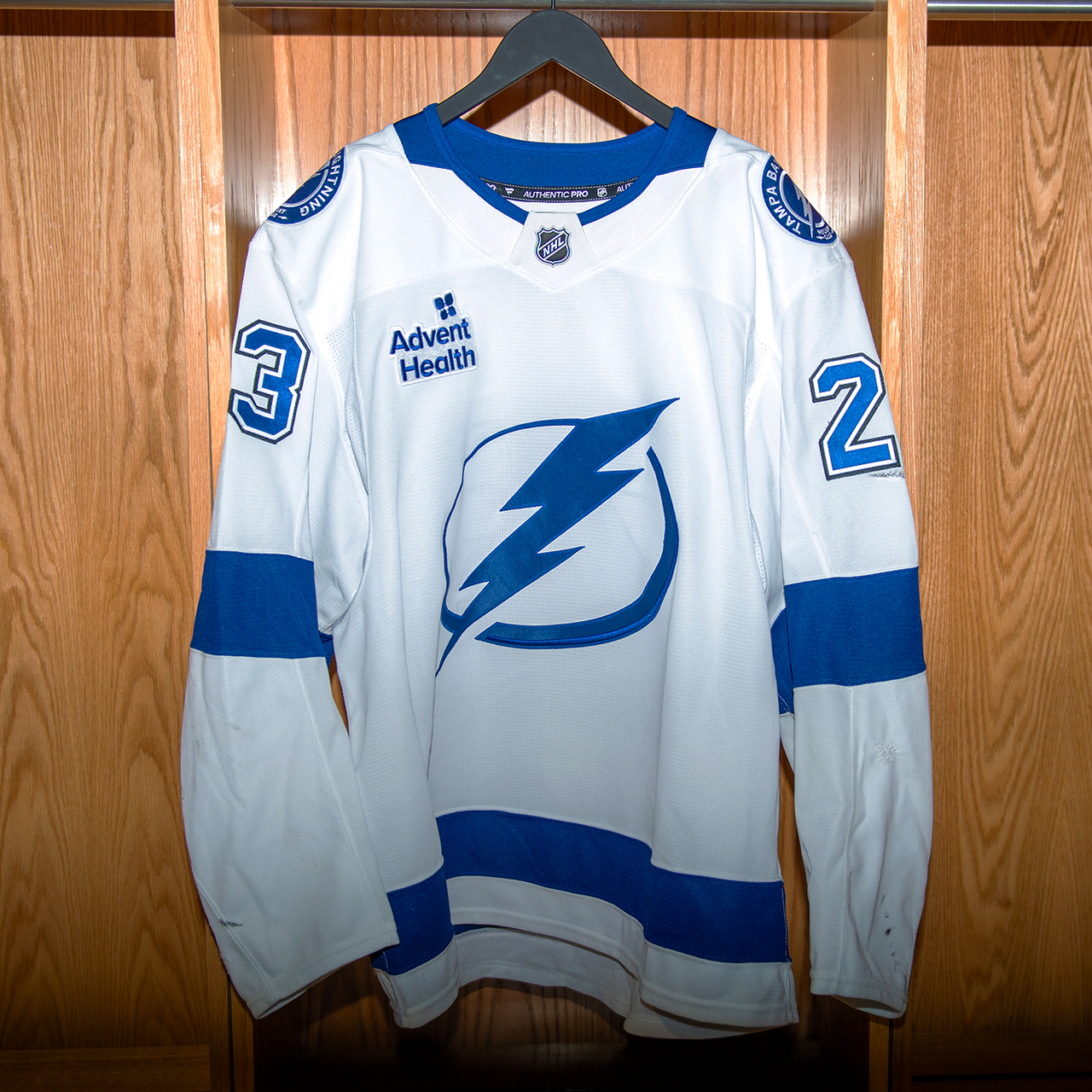 Michael Eyssimont Tampa Bay Lightning Game issued Jersey 2024-2025 WHITE AWAY JERSEY SET #2