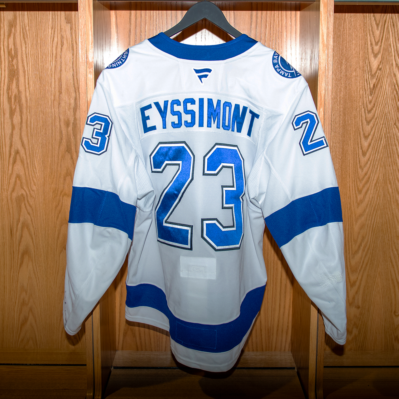 Michael Eyssimont Tampa Bay Lightning Game issued Jersey 2024-2025 WHITE AWAY JERSEY SET #2