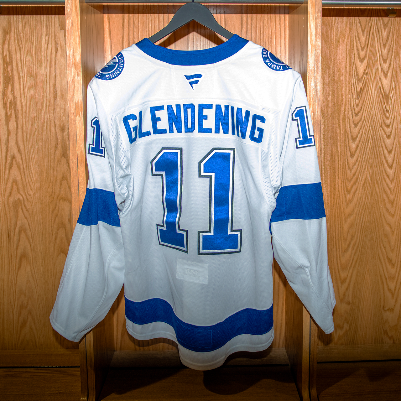 Luke Glendening Tampa Bay Lightning Game Worn Jersey 2024-2025 WHITE AWAY JERSEY SET #2