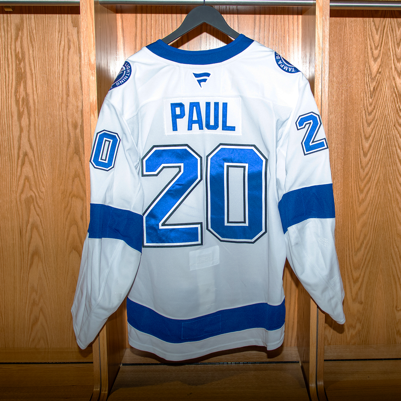 Nicholas Paul Tampa Bay Lightning Game Worn Jersey 2024-2025 WHITE AWAY JERSEY SET #2