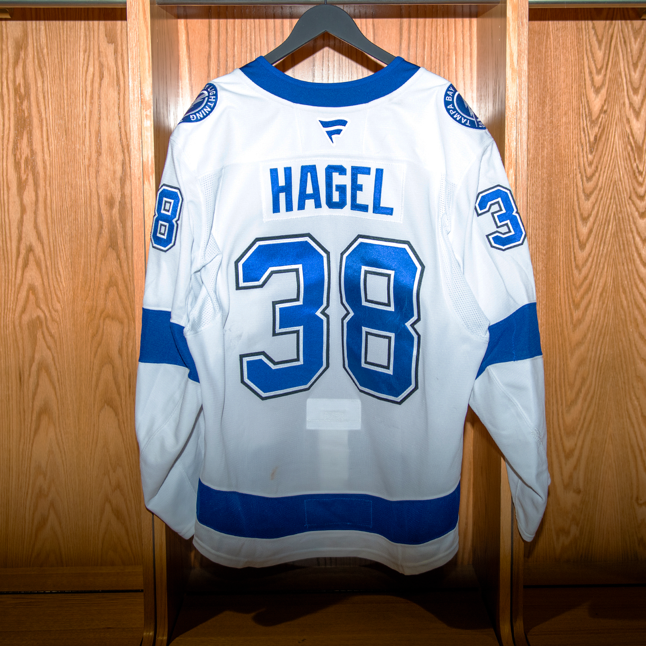 Brandon Hagel Tampa Bay Lightning Game Worn Jersey 2024-2025 WHITE AWAY JERSEY SET #2