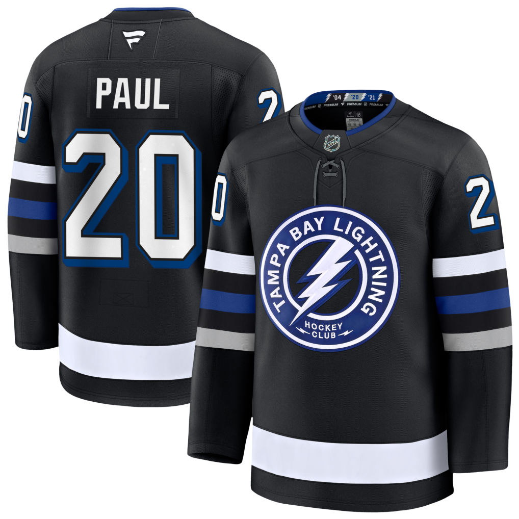 20 Nick Paul Tampa Bay Lightning Fanatics Premium Alternate Black Jersey