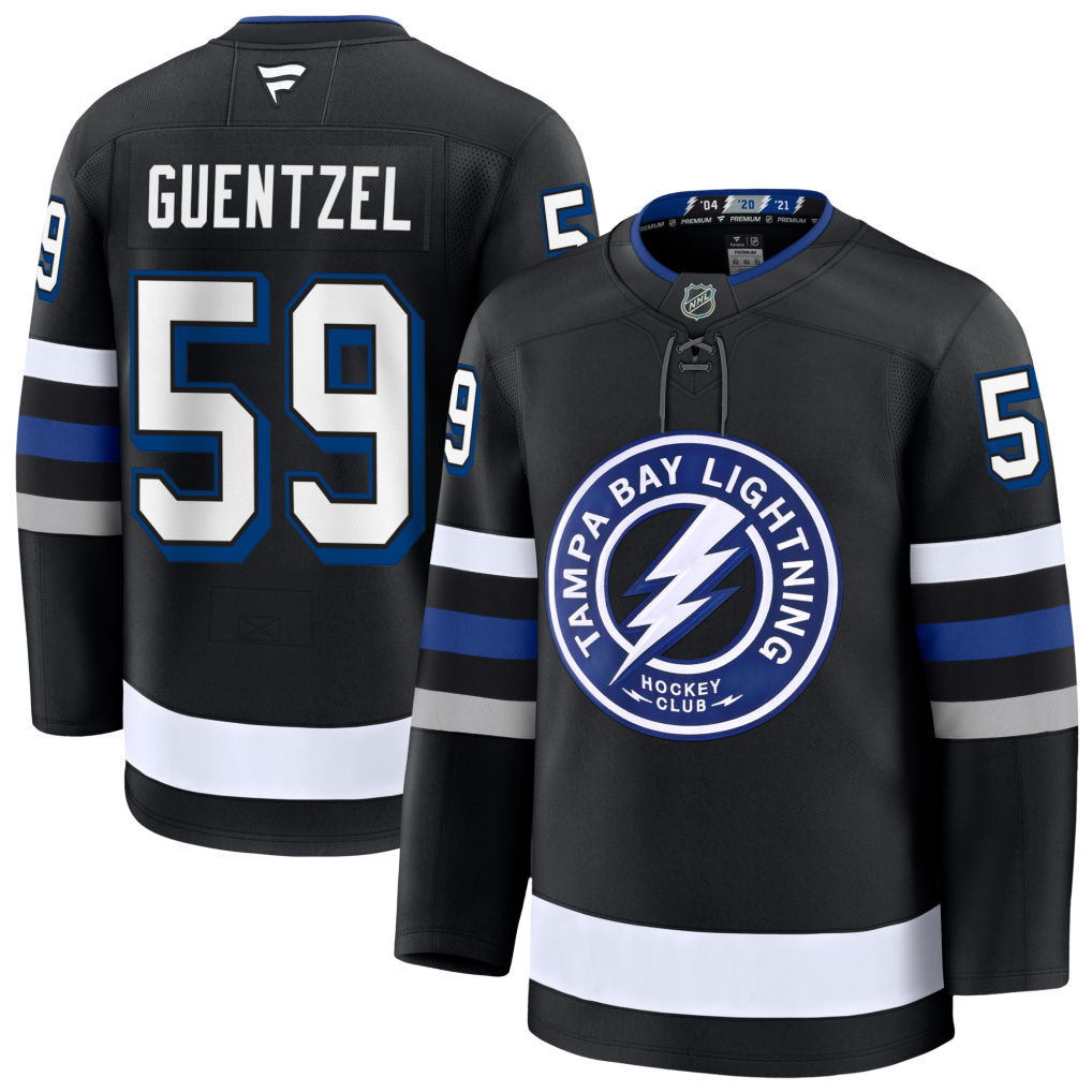 59 Jake Guentzel Tampa Bay Lightning Fanatics Premium Alternate Black Jersey