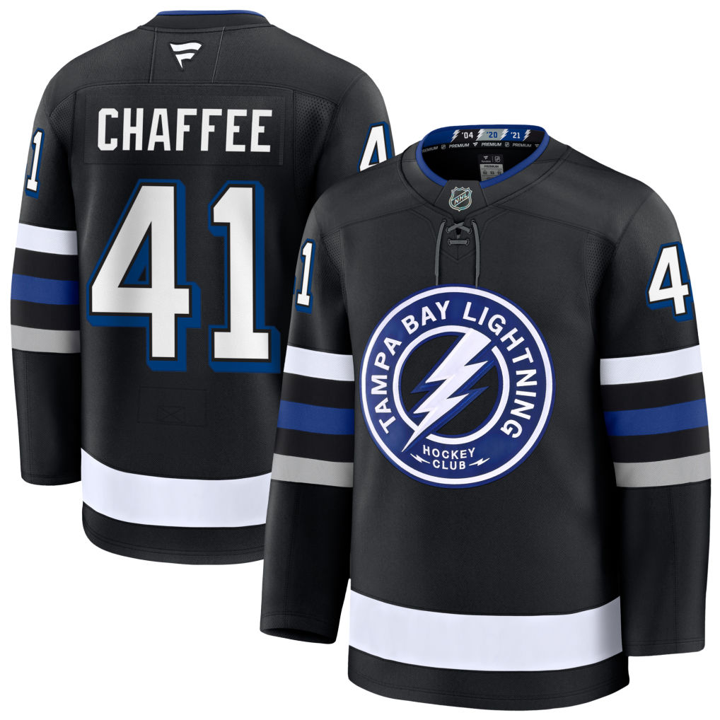 41 Mitchell Chaffee Tampa Bay Lightning Fanatics Premium Alternate Black Jersey