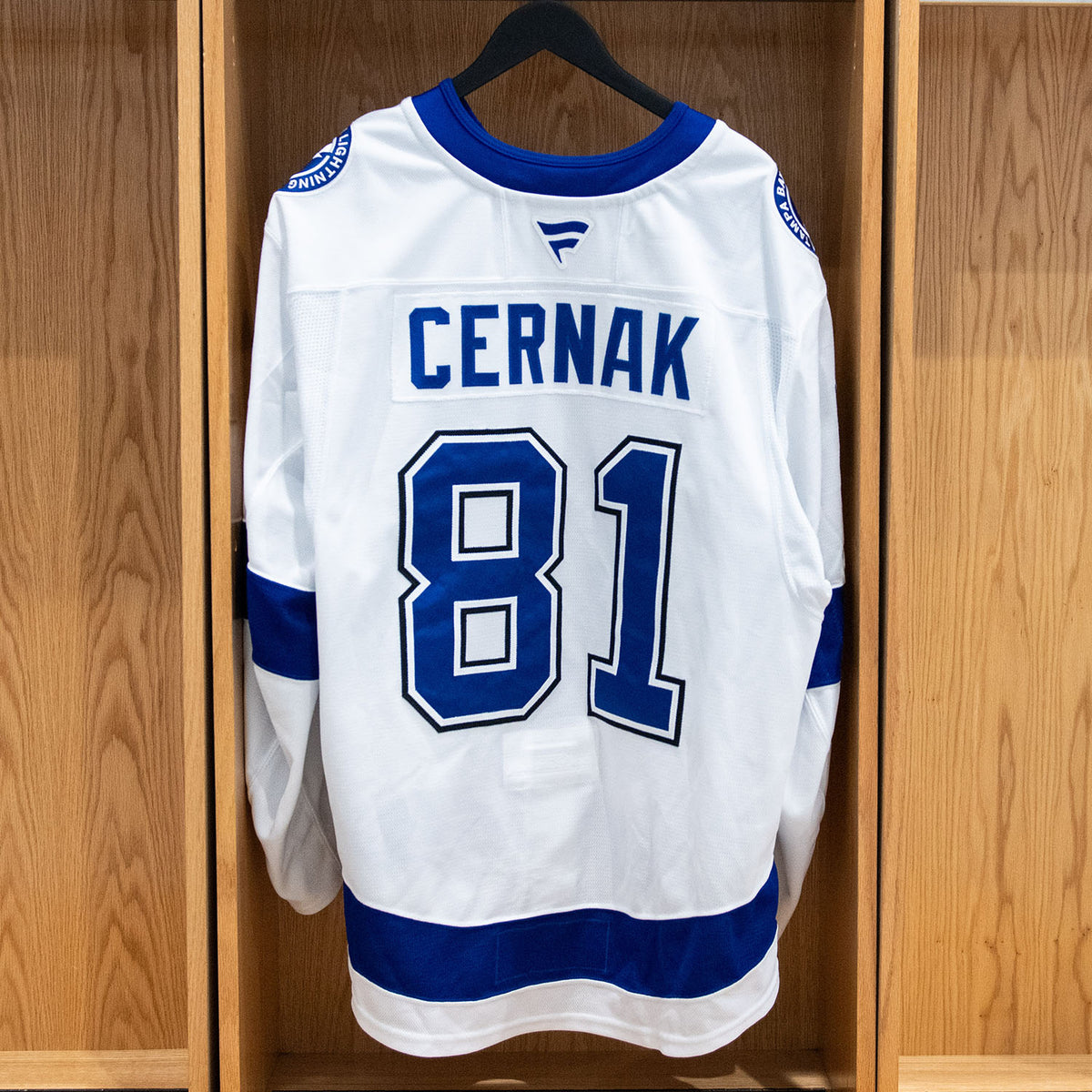 Erik Cernak Tampa Bay Lightning Game Worn Jersey 2025-26 White Away Set #1