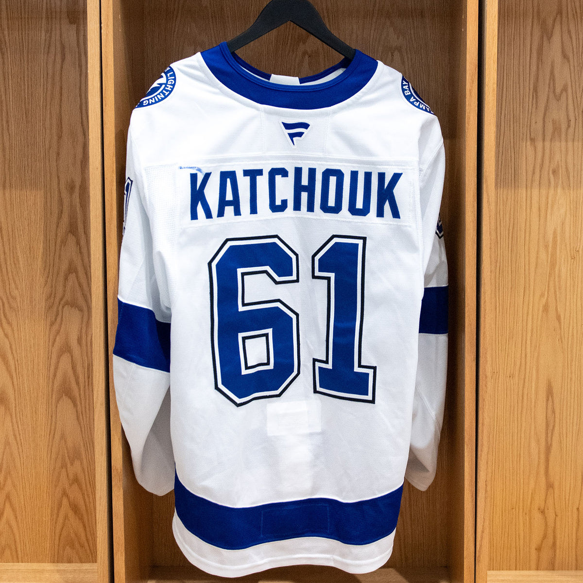 Boris Katchouk Tampa Bay Lightning Game Worn Jersey 2025-26 White Away Set #1