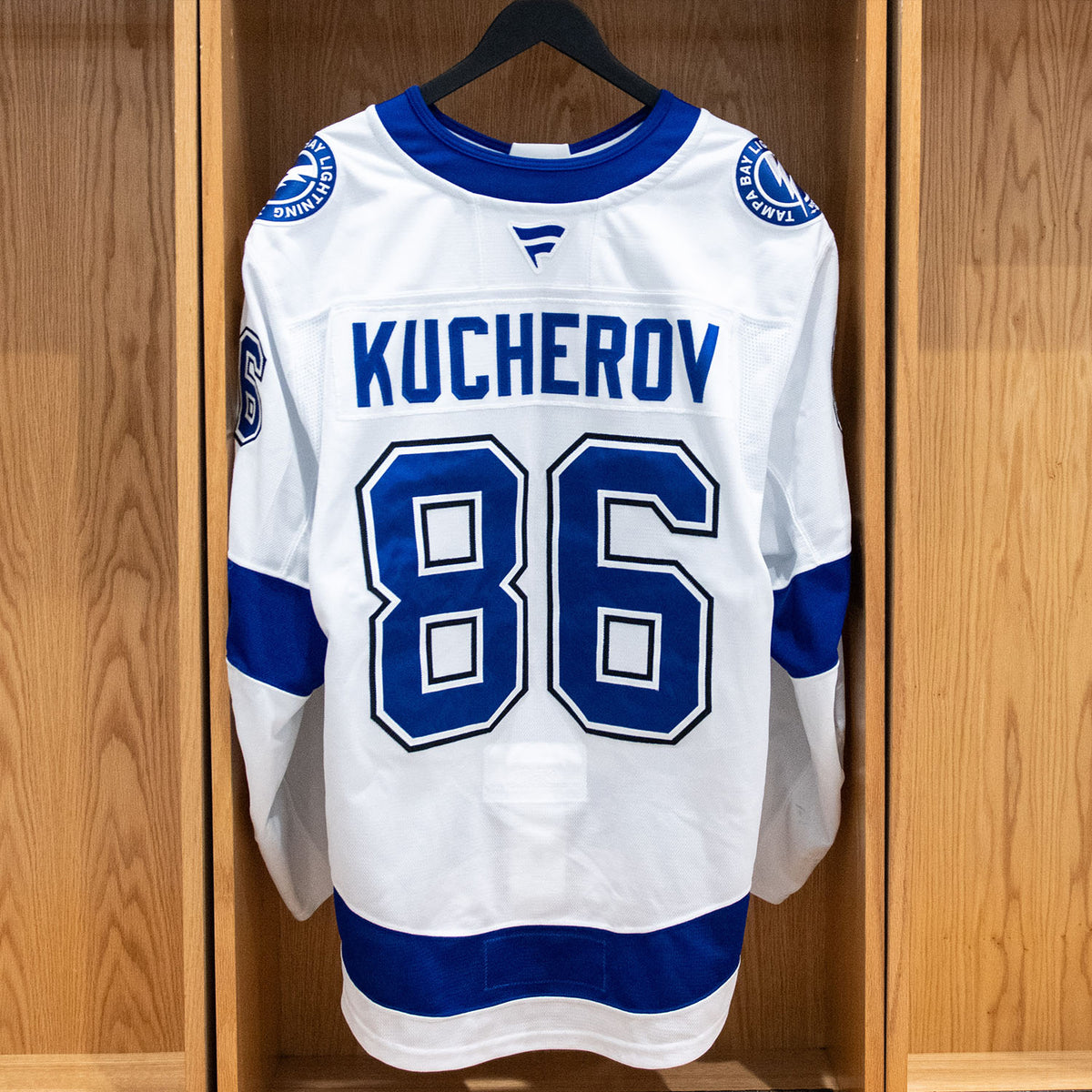 Nikita Kucherov Tampa Bay Lightning Game Worn Jersey 2025-26 White Away Set #1