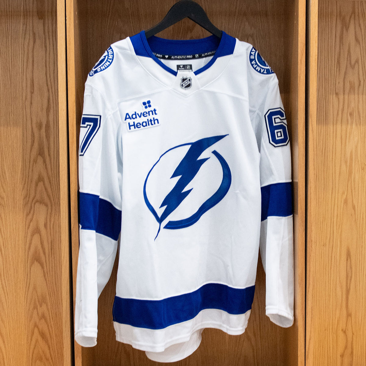 Declan Carlile Tampa Bay Lightning Game Worn Jersey 2025-26 White Away Set #1