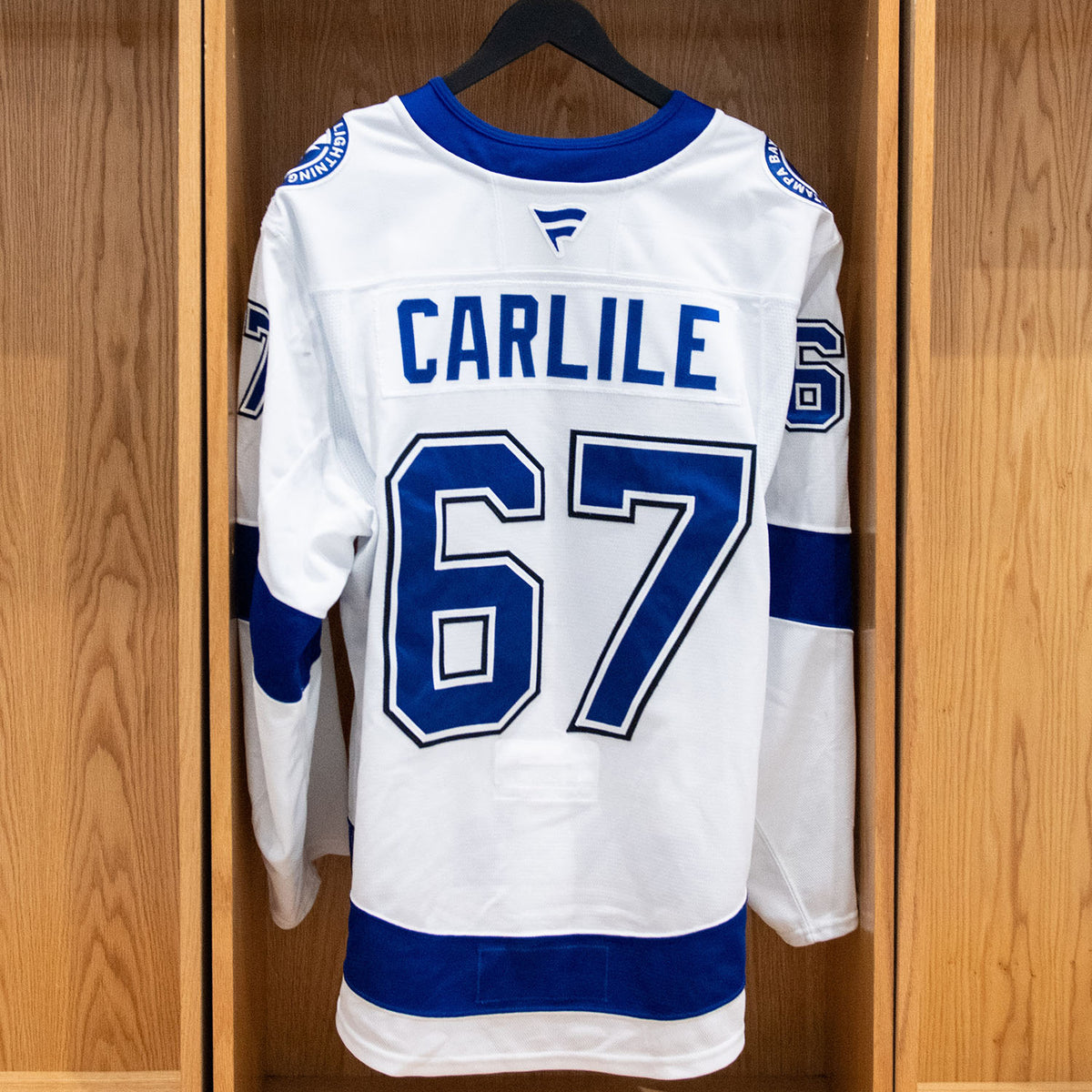 Declan Carlile Tampa Bay Lightning Game Worn Jersey 2025-26 White Away Set #1
