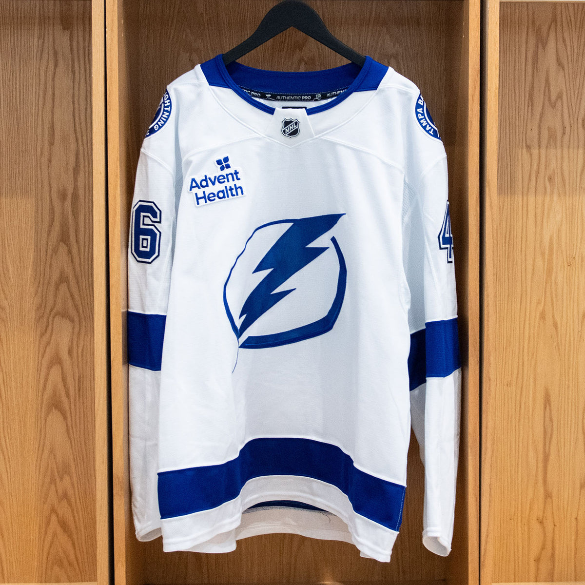 Scott Sabourin Tampa Bay Lightning Game Worn Jersey 2025-26 White Away Set #1