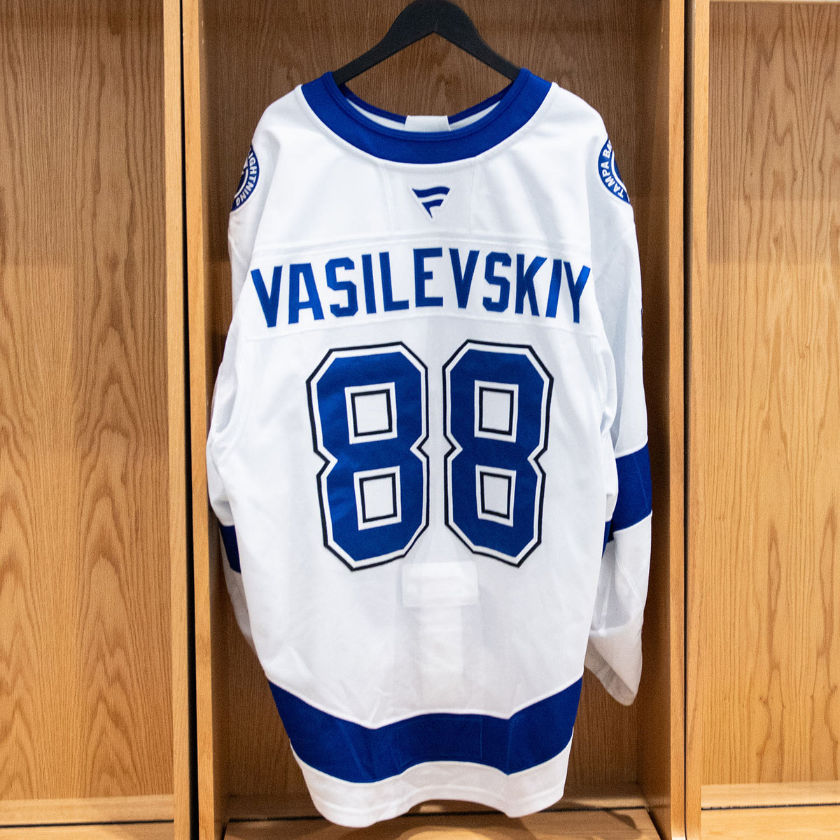 Andrei Vasilevskiy Tampa Bay Lightning Game Worn Jersey 2025-26 White Away Jersey Set #1