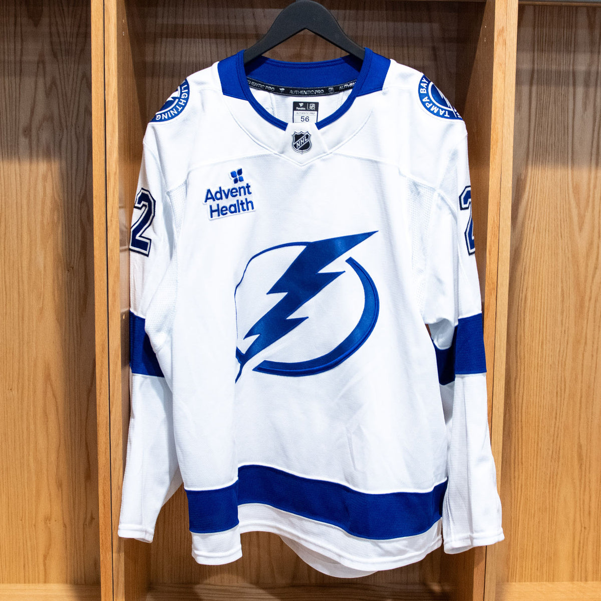Oliver Bjorkstrand Tampa Bay Lightning Game Worn Jersey 2025-26 White Away Set #1