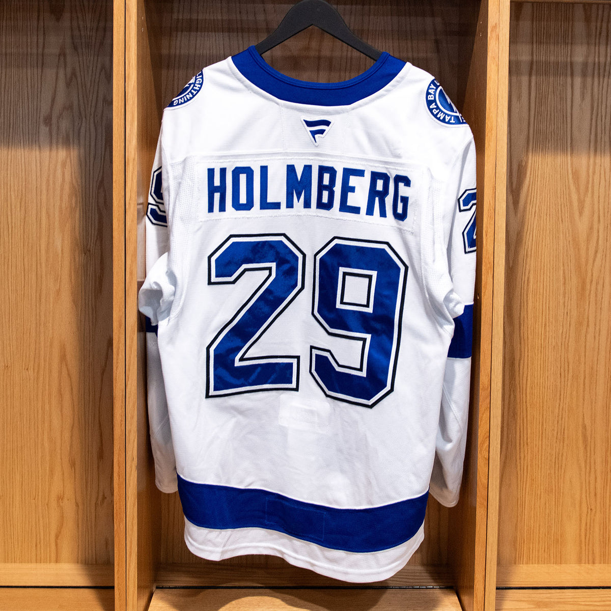 Pontus Holmberg Tampa Bay Lightning Game Worn Jersey 2025-26 White Away Set #1