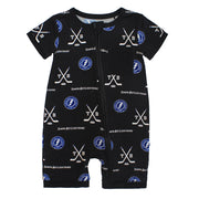 Lightning Classic bamboo shortie romper with Tampa Bay Lightning logo print