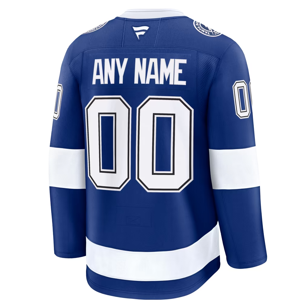 Tampa Bay Lightning Fanatics Customizable Blank Premium Home Blue Jersey