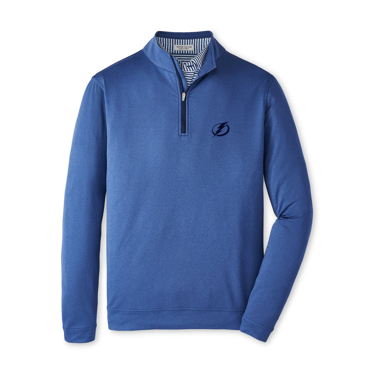 Men's Tampa Bay Lightning Peter Millar Perth Melange Navy 1/4 Zip