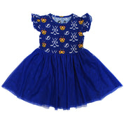 ThunderBug bamboo tulle twirl dress in Bolts Blue for kids